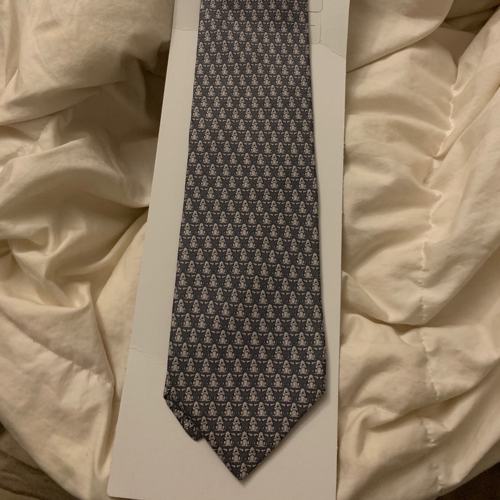 Ferragamo Mens Tie Lightly Used Blue Stylish